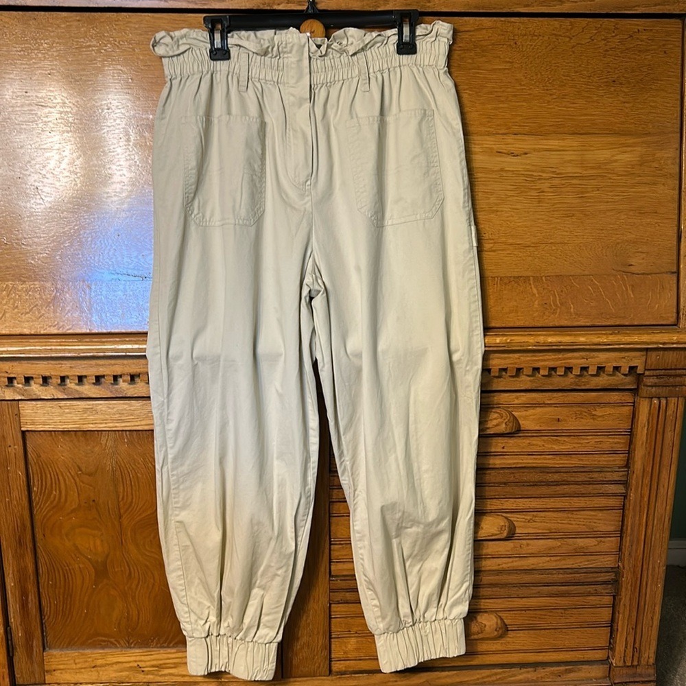 Abound Sand Beige Paperbag Waist Utility Balloon Jogger Streetwear‎ Athleisure